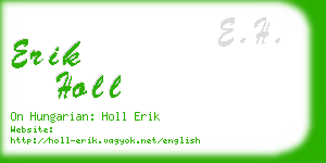 erik holl business card